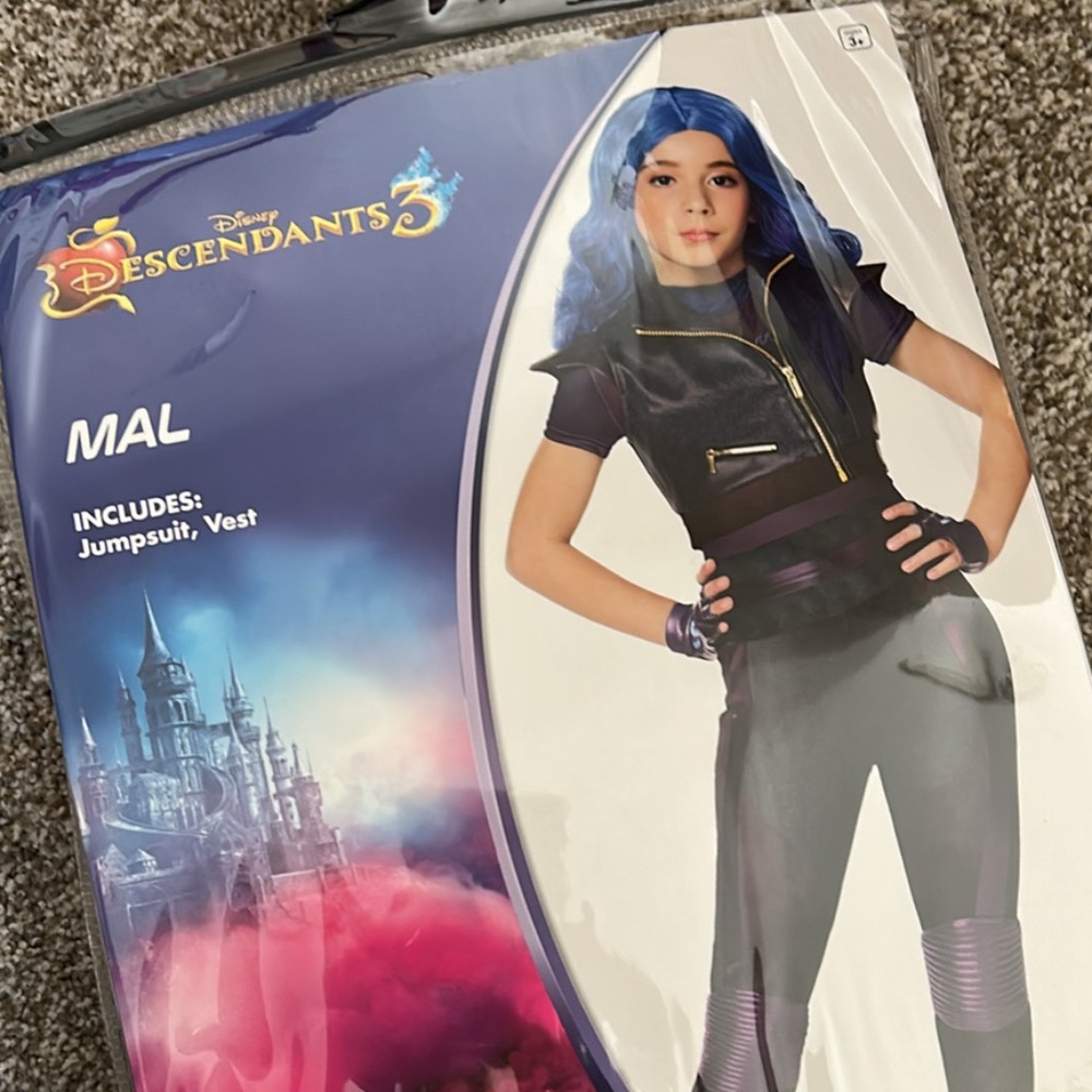 Disney Descendants Mal Jumpsuit with Vest - Black and Purple